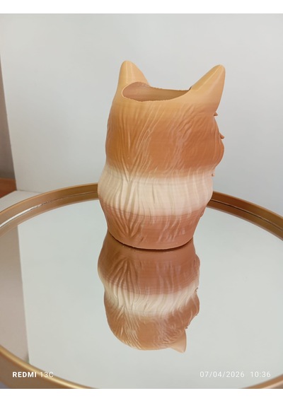 Kedi Figürlü Kalemlik Çok Renkli