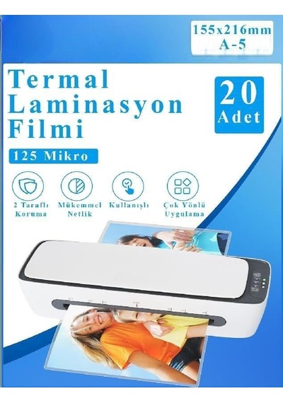 Artlantis Laminasyon Filmi Parlak A5 20 Li 1 Paket 125 Mikron Laminasyon Kaplama Pvc Kaplama Poşeti 20 Adet