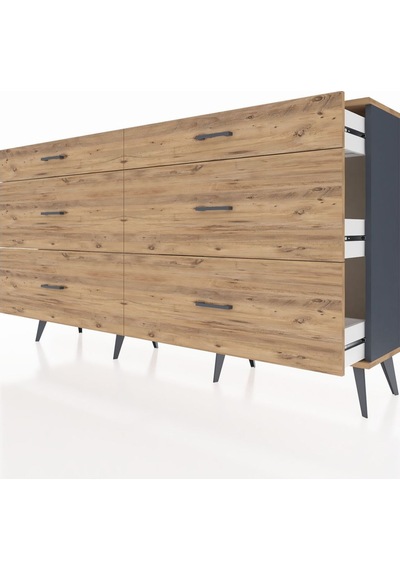 Arges Konsol 6 Çekmeceli 176x30x99 Antrasit-çam Atlas Çam/atlas Çam - Antrasıt Arges Konsol 6 Çekmeceli 176x30x99 Antrasit-çam Atlas Çam/atlas Çam - Antrasıt