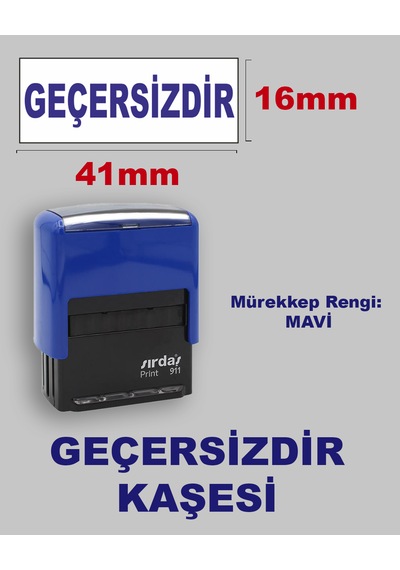 Geçersizdir Kaşesi, 911 41mm 16mm Mavi Keçeli Otomatik Kaşe