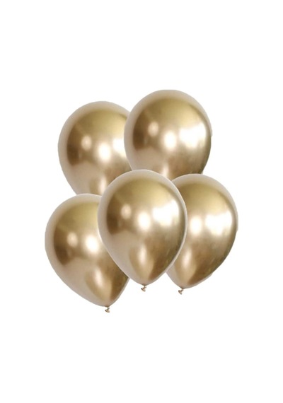 Krom Parlak Balon Gold Altın Renk 30 Adet Aynalı Balon 30 Cm