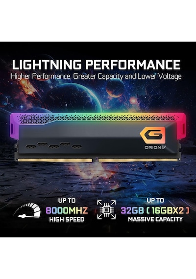 Geıl Orion V Rgb 16gb Ddr5 6000mhz Cl38 Masaüstü Oyuncu Ram Gavsg516gb6000c38csc