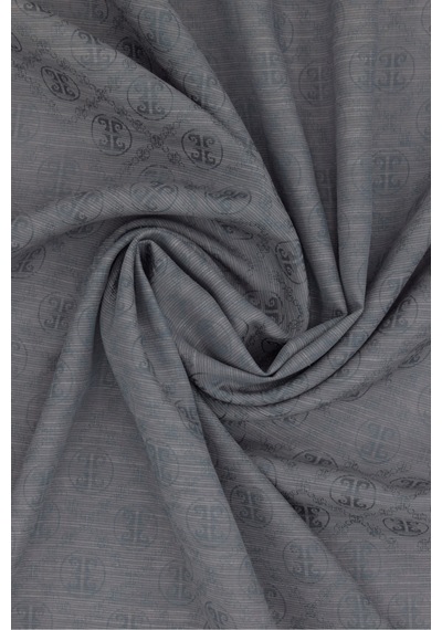 75x190 Cm K.pierre Cardin Logolu İpek Koton Jakar Etol Gri Gri