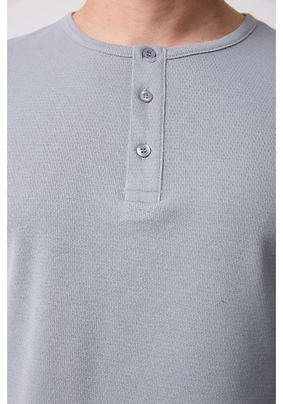 Defys Erkek Henley Yaka %100 Pamuklu Dokulu Kumaştan Kısa Kollu Günlük Basic Gri Tişört Gri - 852146174 Gri Defys Erkek Henley Yaka %100 Pamuklu Dokulu Kumaştan Kısa Kollu Günlük Basic Gri Tişört Gri - 852146174 Gri