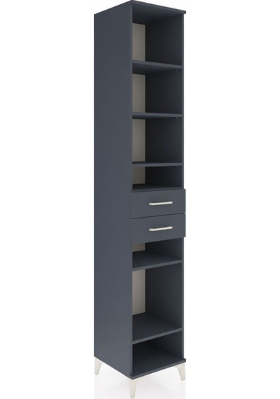 Hyperion Dolap 6 Raflı 2 Çekmeceli 44x44x243 Antrasit-antrasit Antrasit