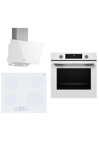 Bosch HUA736EV0T - PKE612FA2E - DWK63PJ20T Elektrikli Ocaklı Beyaz 3 Lü Ankastre Set 677