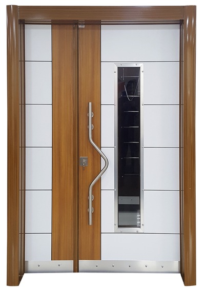 Çelik Kapı Modelleri Abd Beyaz Düz Model Bina Kapısı Sağ
