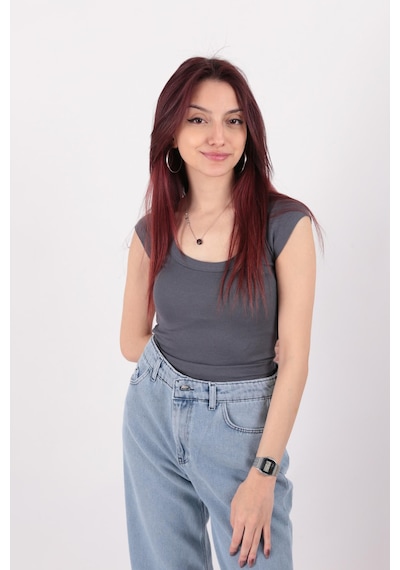 Busem S0016476 Kadın Bluz Antrasit