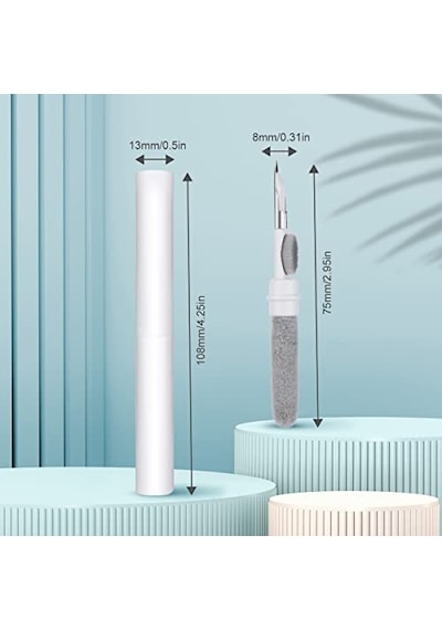 Airpod Temizleme Kiti, Süngerli 3'ü 1 Arada Airpod Temizleyici Kalem, Kablosuz Kulaklıklar Temiz Kalem, Toz Giderme K