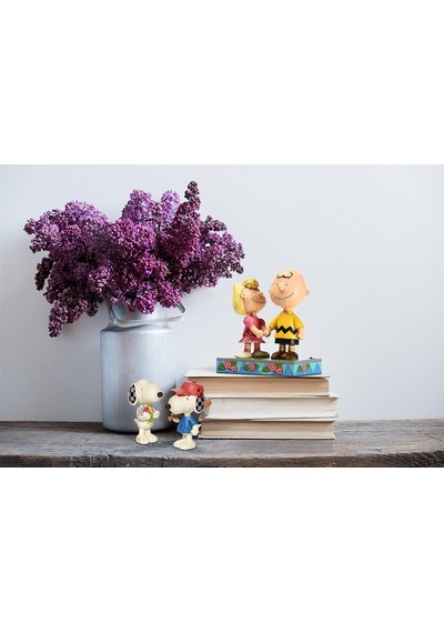 Enesco Peanuts By Jim Shore Snoopy Bahar Çiçekleri Tutan Minyatür Heykelcik, 7 Cm, Çok Renkli Diğer