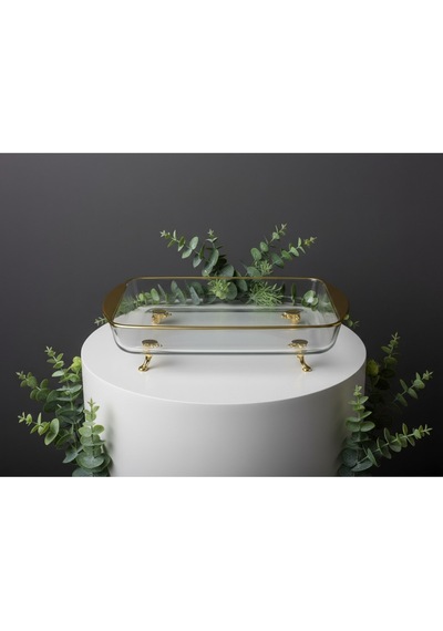 Alfafe Home Mini Ayaklı Sunum Servis Ve Derin Borcam Gold