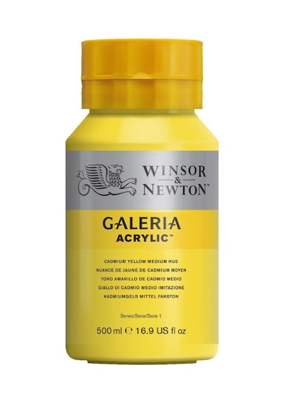 Winsor & Newton Galeria Akrilik Boya 500ml - Cadmium Yellow Medium Hue 120