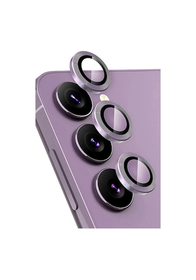 Samsung  Galaxy Uyumlu   S24 Fe Raze Metal Kamera Lens - Mor
