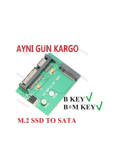 M.2 Ngff Ssd To 2.5 Sata 3 4342A B Key Çevirici Dönüştürücü Adapt