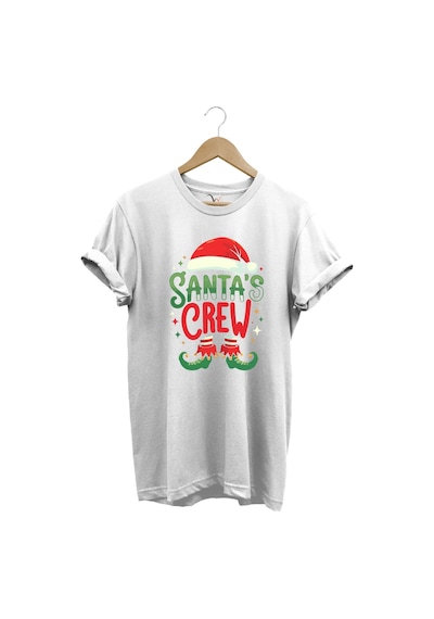 Noel Baba Yılbaşı Christmas Yeni Yıl Hediyesi Baskılı %100 Pamuk Regular Fit Beyaz T-shirt Beyaz
