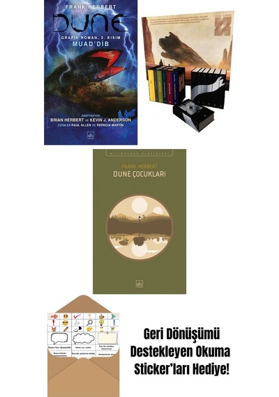 Dune Grafik Roman: 2. Kısım Muad Dib + Dune Serisi Kutu Set 6 Kitap Ciltli + Dune Çocukları