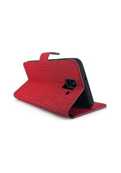 Samsung Galaxy Uyumlu A6 (A600) Kilif Fitcase Fabric Kapakli Cüzdanli 359200657