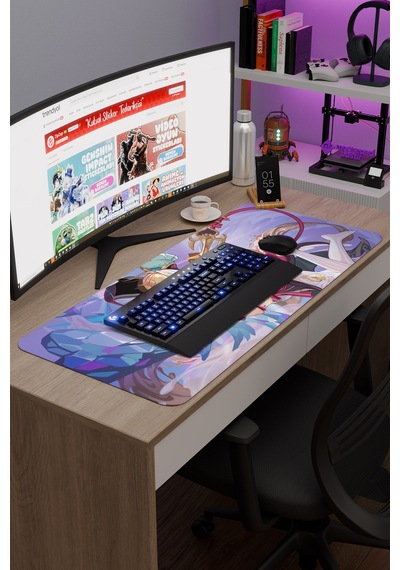 Escoffier Genshin Impact Anime Gacha V1 - 90x40 Xxl Gaming Mouse Pad Fare Altlığı