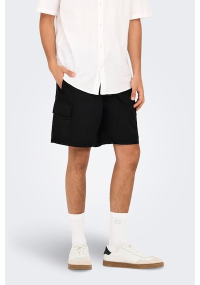 Only & Sons Only&sons Onskal Cargo 0287 Shorts Siyah Erkek Şort Siyah