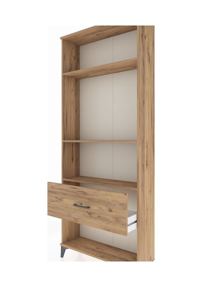 Arges Dolap 3 Raflı Tek Çekmeceli 88x30x221 Çam-çam Çam