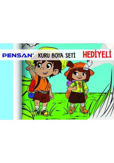 30x120 Boyama Rulosu Yaman Orman Macerası + Pensan 12'li Kuru Boy