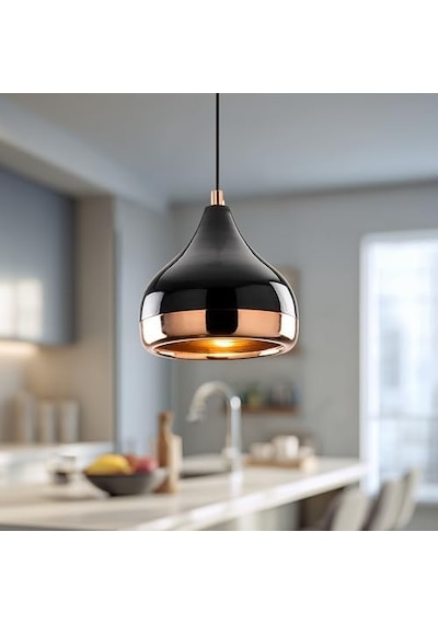 Luminoso Tekli Sarkıt Aydınlatma Metal Gövde Bakır Kaplama, Ev, Ofis, Cafe, Restoran Avizeleri, E27 Duy Açık Lacivert Luminoso Tekli Sarkıt Aydınlatma Metal Gövde Bakır Kaplama, Ev, Ofis, Cafe, Restoran Avizeleri, E27 Duy Açık Lacivert