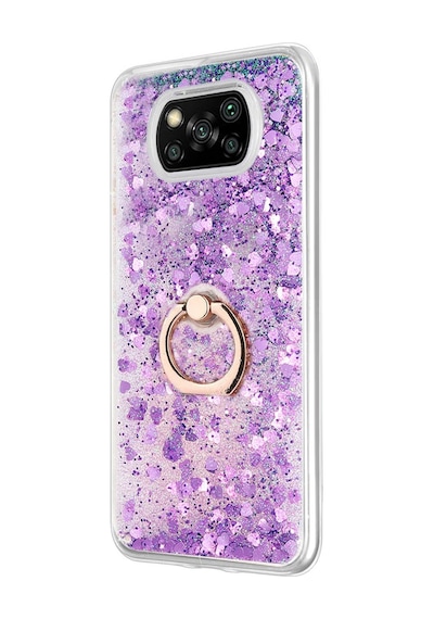 Microsonic Xiaomi Poco X3 NFC Kılıf Glitter Liquid Holder