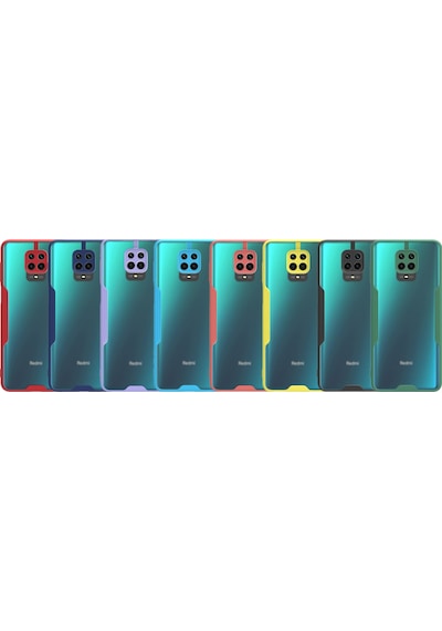 Xiaomi Redmi Note 9 Pro ile Uyumlu Kapak Colorful Kamera Korumalı Silikon Kılıf
