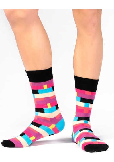 Ozzy Socks Box Desenli Çorap Pembe
