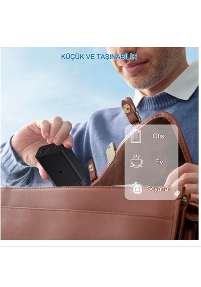 65w 2 Pd+ Qc3.0 3 Bağlantı Noktalı Usb-c Duvar Şarj Cihazı Süper