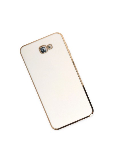 Samsung Galaxy Uyumlu J7 Prime Kılıf Volet Silikon - Beyaz