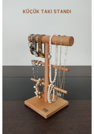 Takı Standı Ahşap Takı Askısı 25 Cm Takı Organizer Kolye Askısı Saat Takı Düzenleyici