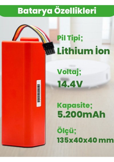 Roborock S8 Pro Ultra Kutulu 5200mah Pil Robot Süpürge Batarya