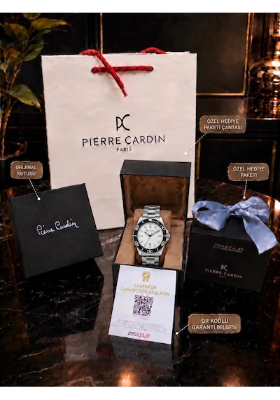 Pierre Cardin Damat Ve Takım Elbiseye Özel 2 Yıl Garantili Çelik Kordon Erkek Kol Saati Vs.blkt.1225 Gri