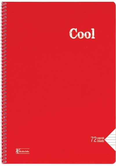 Keskin Cool Pp Kapak Spiralli Defter A4 72 Yp. Çizgili