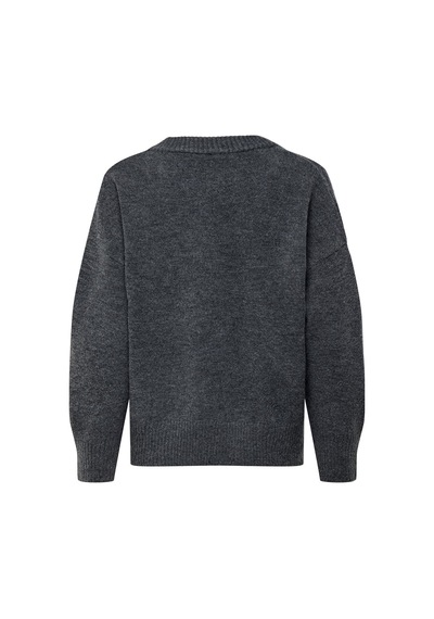 Only Onlmarı Ls Loose V-neck Knt Kadın Gri Kazak - 15360940 Gri