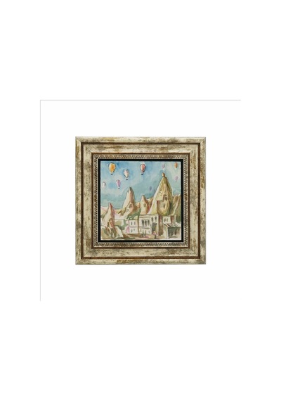 Kapadokya Baskılı Taş Tablo 25x25 733