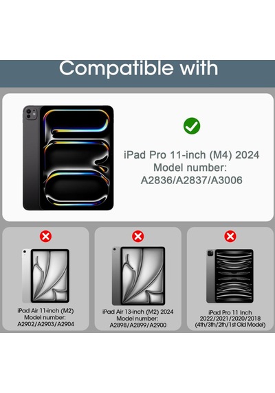 Apple Uyumlu iPad, Pro 11 İnç M4 2024 Temperli Cam Ekran Koruyucu