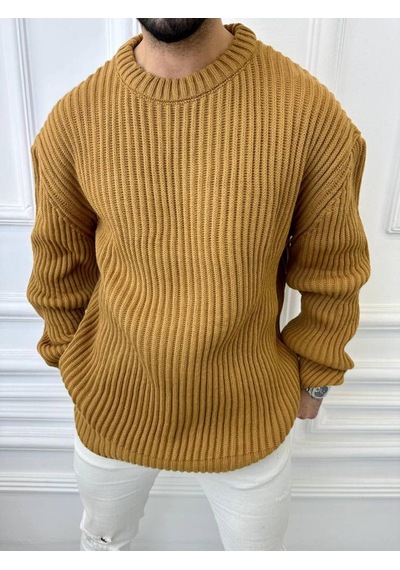 Elku Moda Elkumoda Oversize Kazak Bol Kesim Salaş Triko Kazak-KAZAK2873