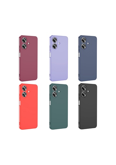 Realme Note 60 Kılıf Yumuşak Silikon Kamera Korumalı Lansman Pazarplus Kırmızı