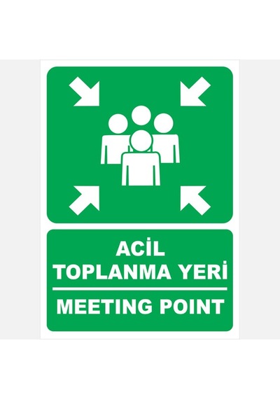 Ekstrafix 25x35 Acil Toplanma Yeri Sticker Pvc Fosforlu
