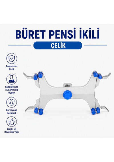 Büret Pensi İkili - Çelik
