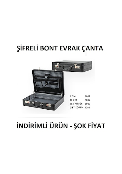 Evrak Çantası Şifreli Evrak Bond Çanta Para Taşıma Çantası Bont ç 12 Cm Tek Körük