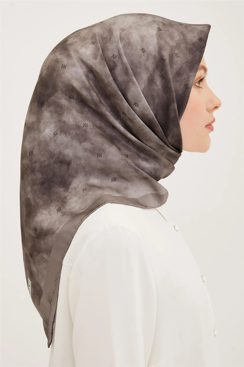 Armine Twill İpek Eşarp 23ya8933 09 KAhverengi