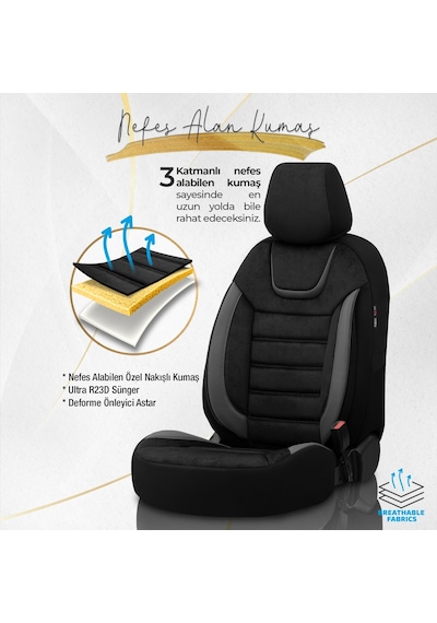 Otom Iconic Design Ekstra Destekli Oto Koltuk Kılıfı 550061877