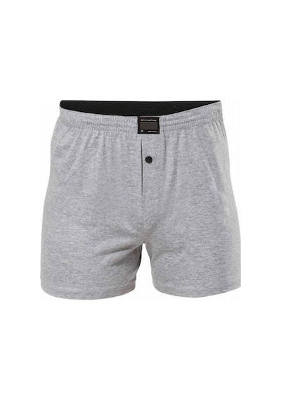 Royaleks Düğmeli Pamuklu Erkek Penye Boxer Gri - 1146A M Gri