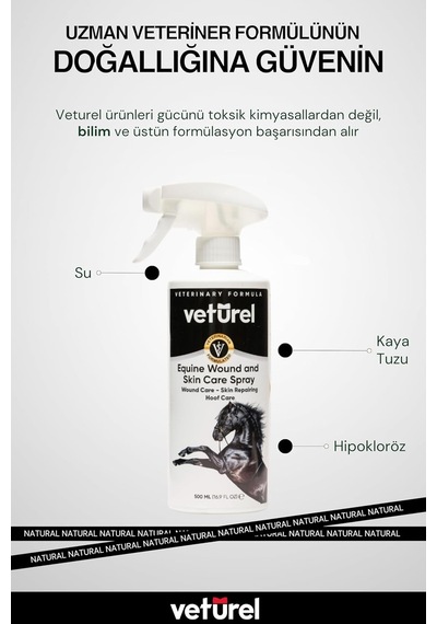Veturel At Yara Ve Deri Bakım Spreyi 1000ml