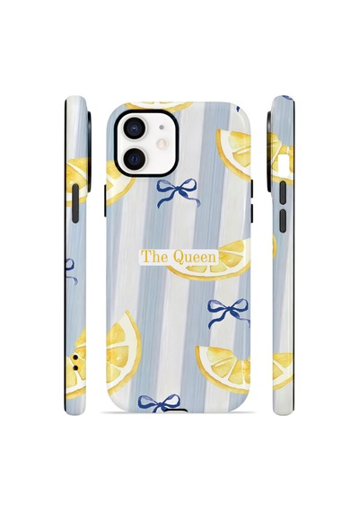 Apple iPhone Uyumlu 11 Vorian Çift Katmanlı Kılıf Queen Lemon Bow