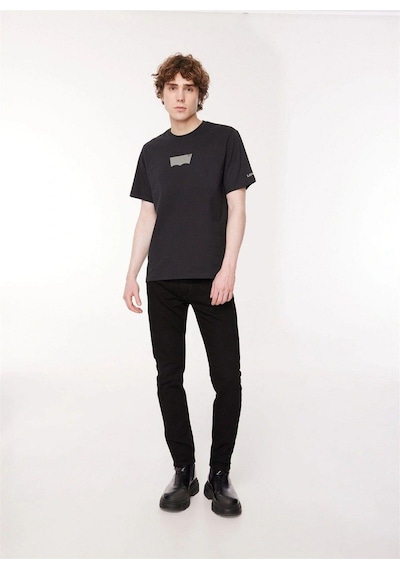 Levi's Levis Bisiklet Yaka Siyah Erkek %100 Pamuk T-shirt A2082-0147-2559 Siyah