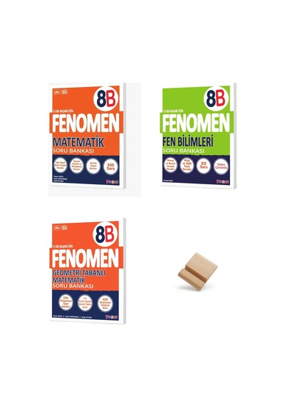 Fenomen Lgs 2027 B Serisi Matematik Geometri Ve Fen Bilimleri Soru Bankası 3lü Set + Telefon Standı